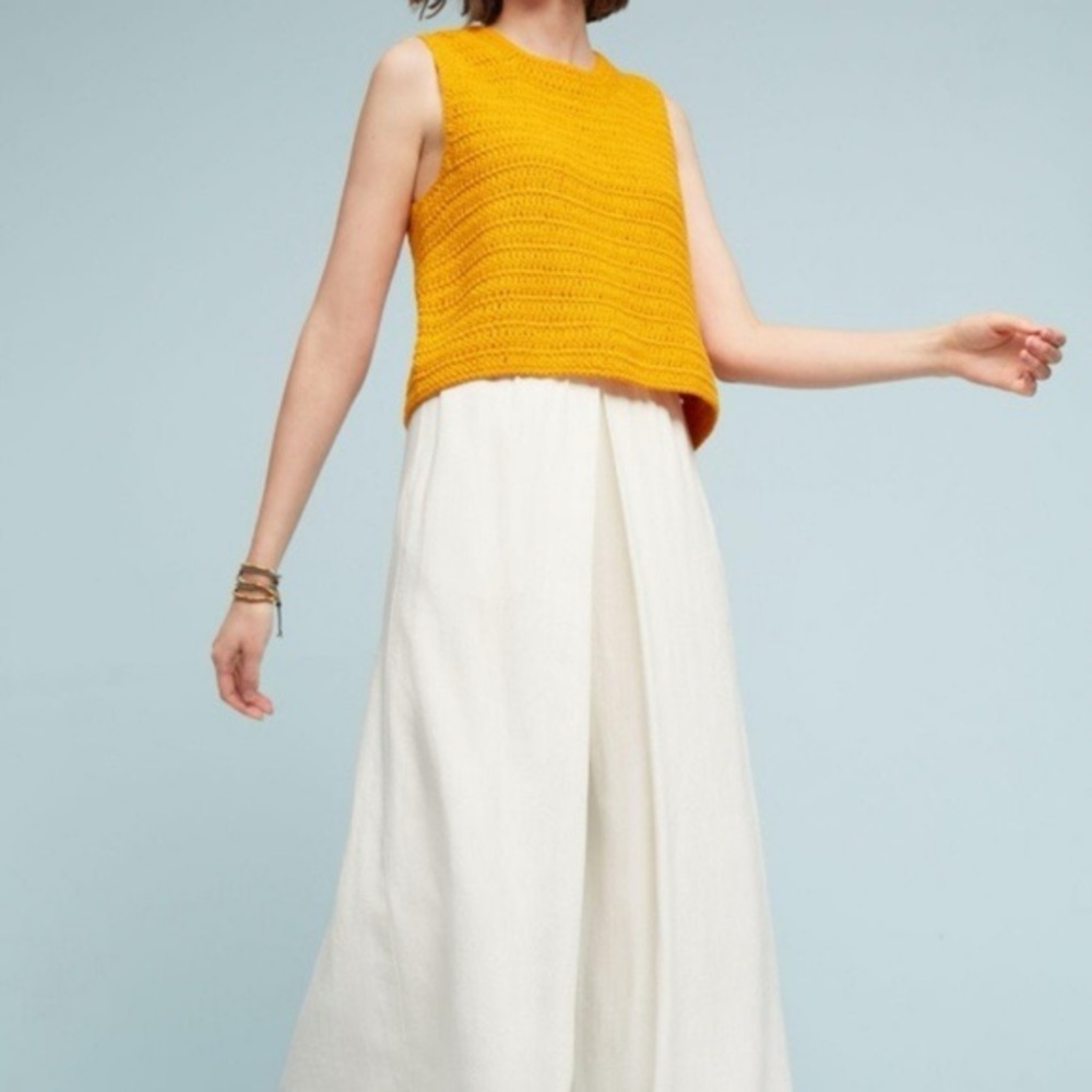 Anthropologie Knit Crochet Crop Tank - Picture 2 of 5